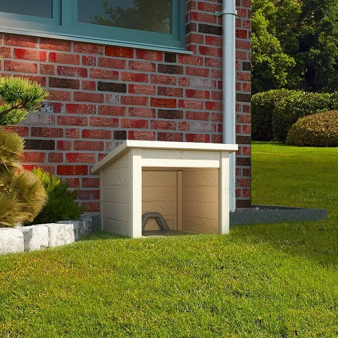 Weka Mähroboter-Garage Mowi - L x B x H: 75 x 67 x 61 cm, Natur, Abnehmbares Dach