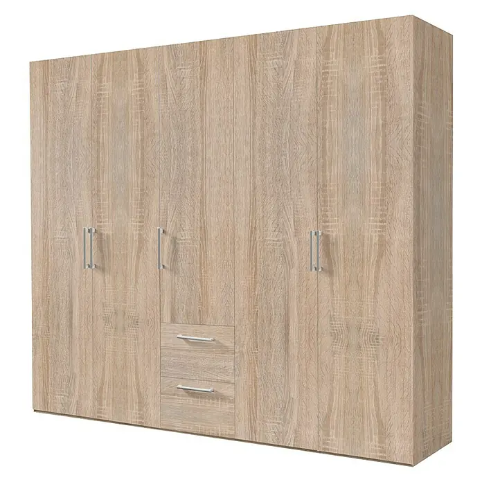 Express Möbel Kleiderschrank Brooklyn - L x B x H: 58 x 250 x 216 cm, Sonoma Eiche, Ohne Spiegel, Anzahl Schubladen: 2 Stk. - Rechte Seitenansicht