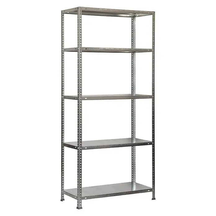 Simonrack Comfort Metallregal Comfort Plus - L x B x H: 40 x 100 x 200 cm, Traglast: 100 kg/Boden, Anzahl Böden: 5 Stk., Schrauben, Silber - Ansicht von oben