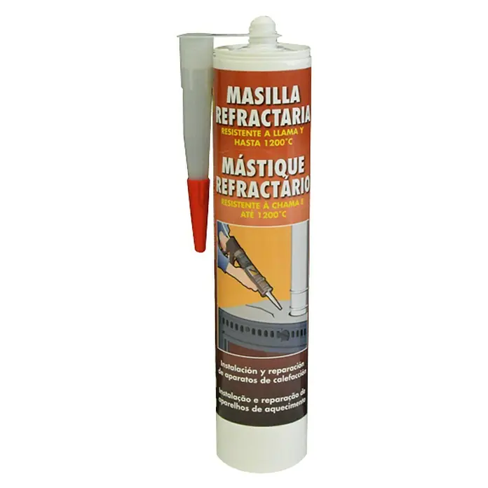 Masilla refractaria - 310 ml, Negro