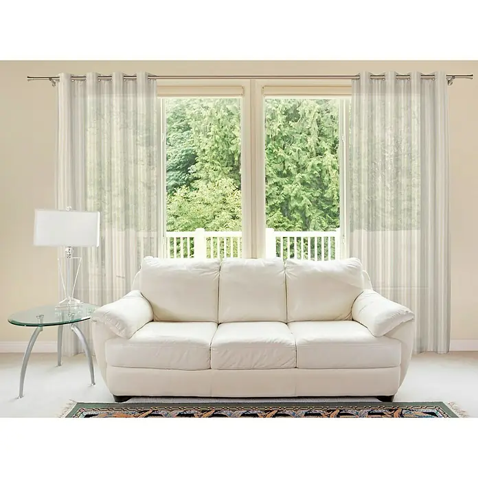 Visillo para ventana Rocío - 140 x 270 cm, 50% poliéster - 50% algodón, Beige