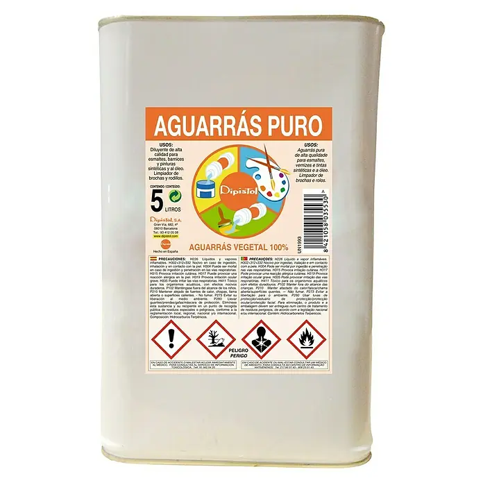 Disolvente líquido aguarrás Puro - 5 l, Lata