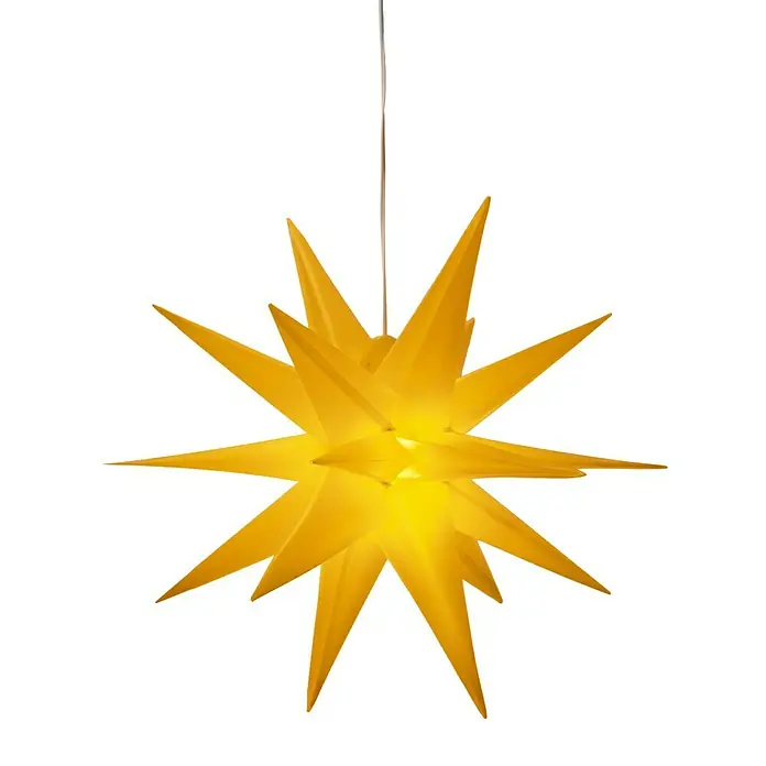 Tween Light Estrella LED colgante 3D - Para exterior, 1 luz, Diámetro: 50 cm, Amarillo, Blanco cálido - Vista frontal