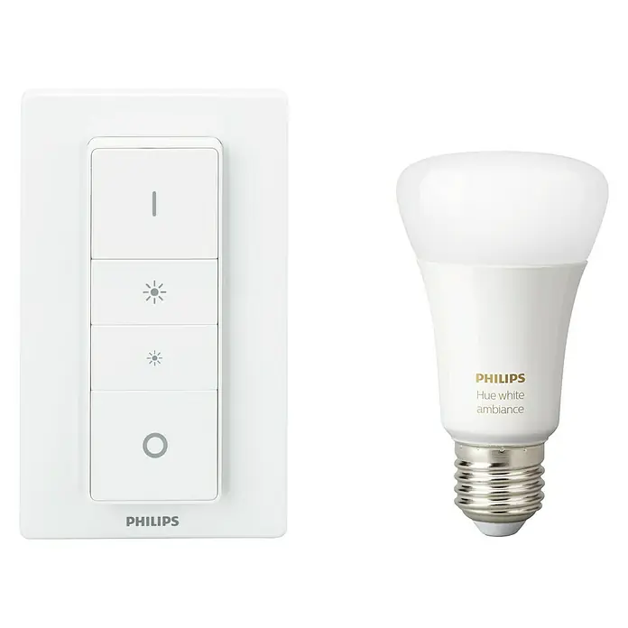 Philips Hue Pack bombillas LED con Mando a Distancia - 10,5 W, E27, Temperatura de color ajustable, Intensidad regulable, 1 ud.