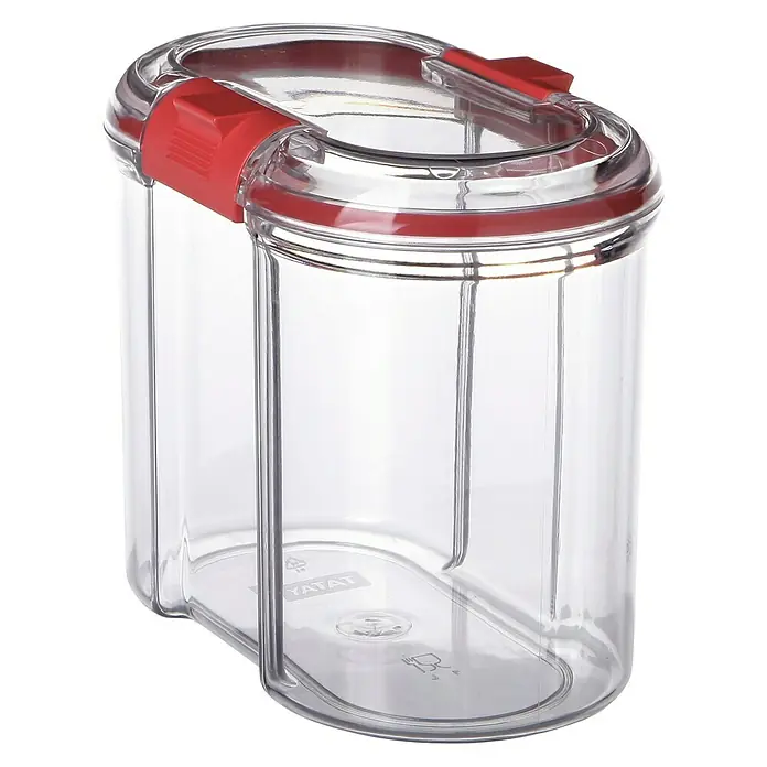 Tatay Bote con cierre de seguridad 1L - L x An x Al: 9 x 15,5 x 13 cm, Transparente