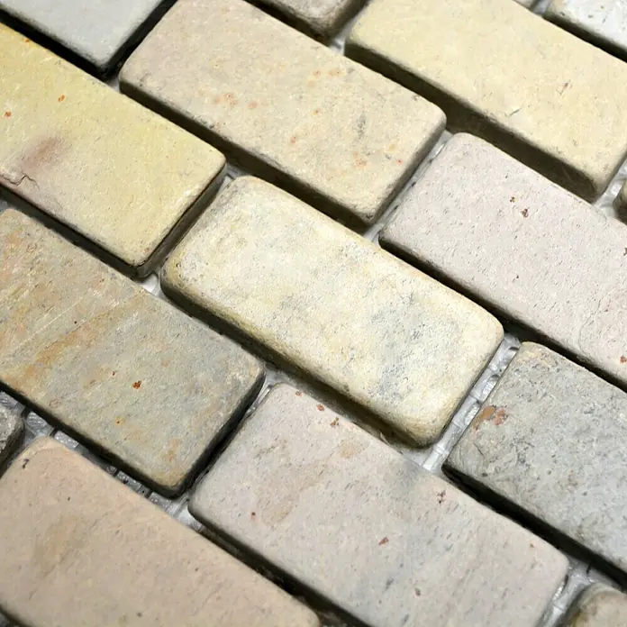 Mozaïektegel Brick Indian Autumn XMI 544 - 32,2 x 31 cm, Beige, Mat