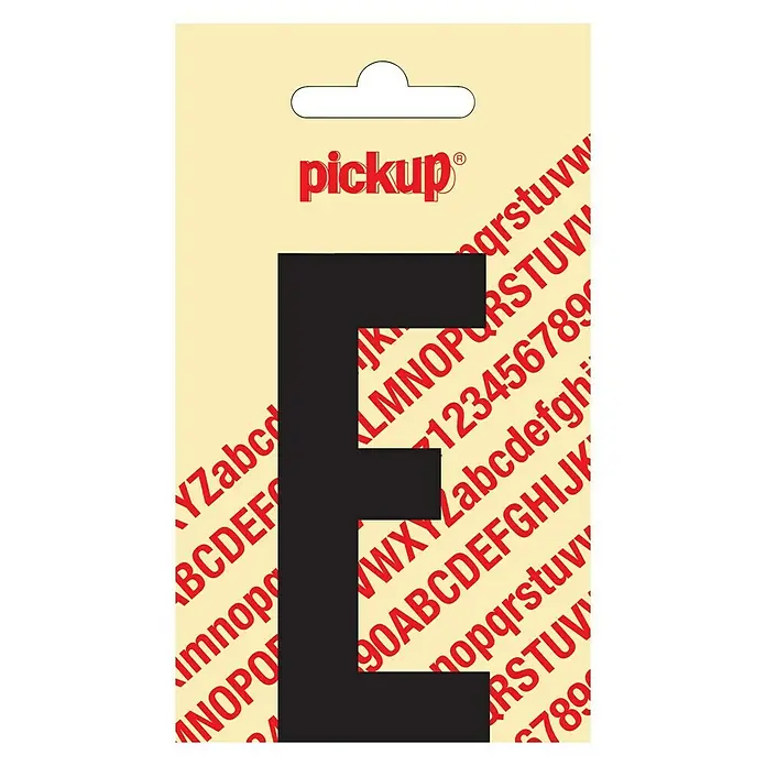 Pickup Naljepnica - Motiv: E, Crne boje, Visina: 90 mm