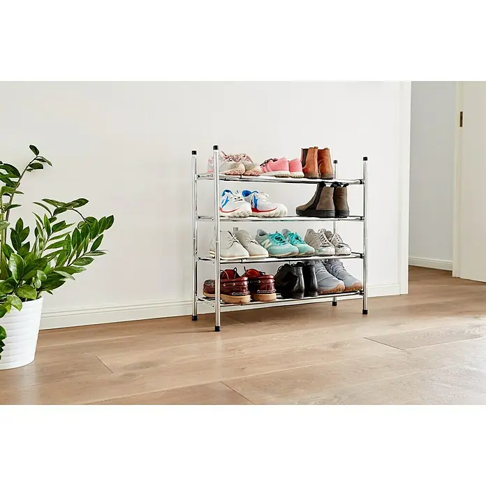 Regal za cipele - D x Š x V: 23 x 64 x 37 cm, Namijenjeno za: Do 12 pari cipela, Maksimalno produženje: 118 cm - Proizvod u upotrebi