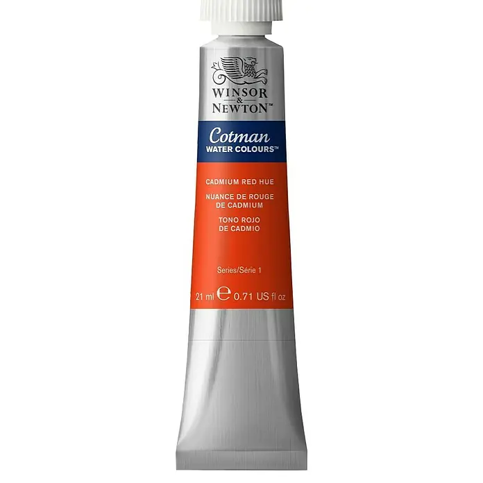 Winsor & Newton Cotman Akvarel boja - Svijetla kadmij crvena, 21 ml, Tuba - Pogled sprijeda