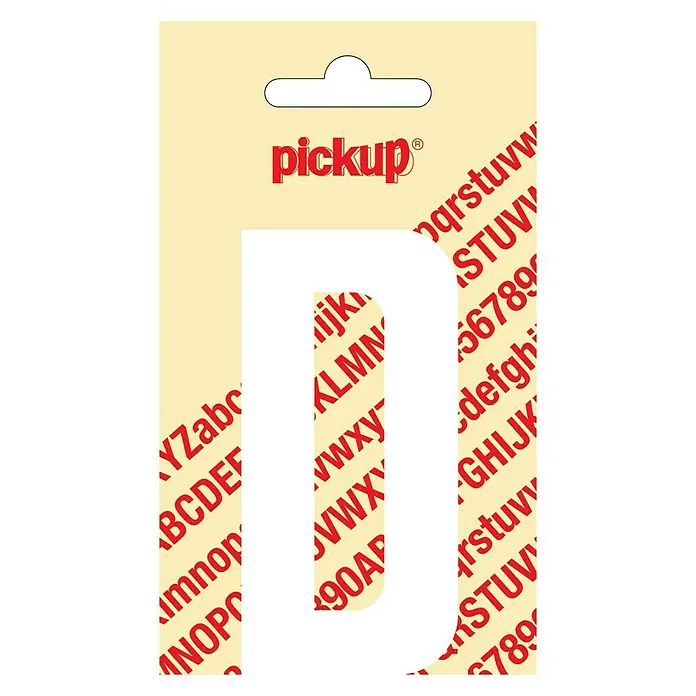 Pickup Naljepnica - Motiv: D, Bijele boje, Visina: 90 mm