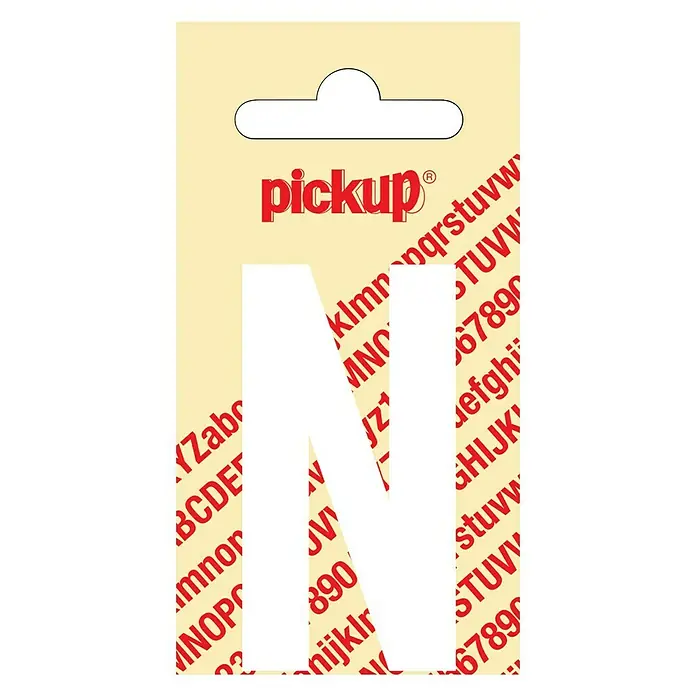 Pickup Naljepnica - Motiv: N, Bijele boje, Visina: 60 mm
