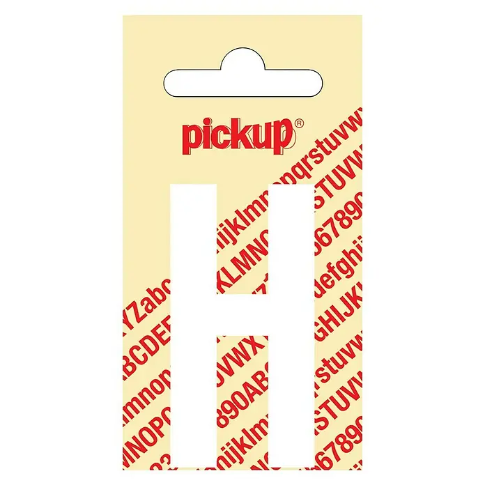 Pickup Naljepnica - Motiv: H, Bijele boje, Visina: 60 mm