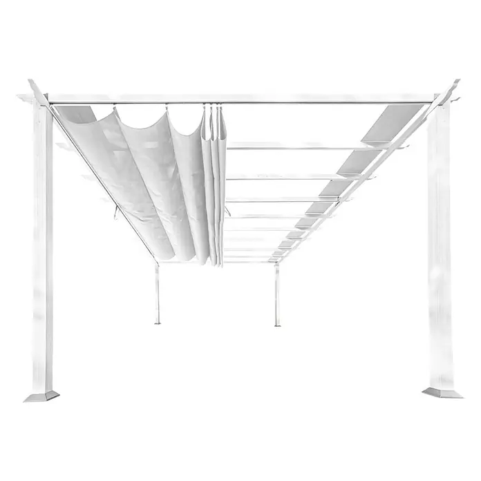 Paragon Outdoor Raffpavillon Florida - 350 x 350 cm, Weiß - Ansicht von unten