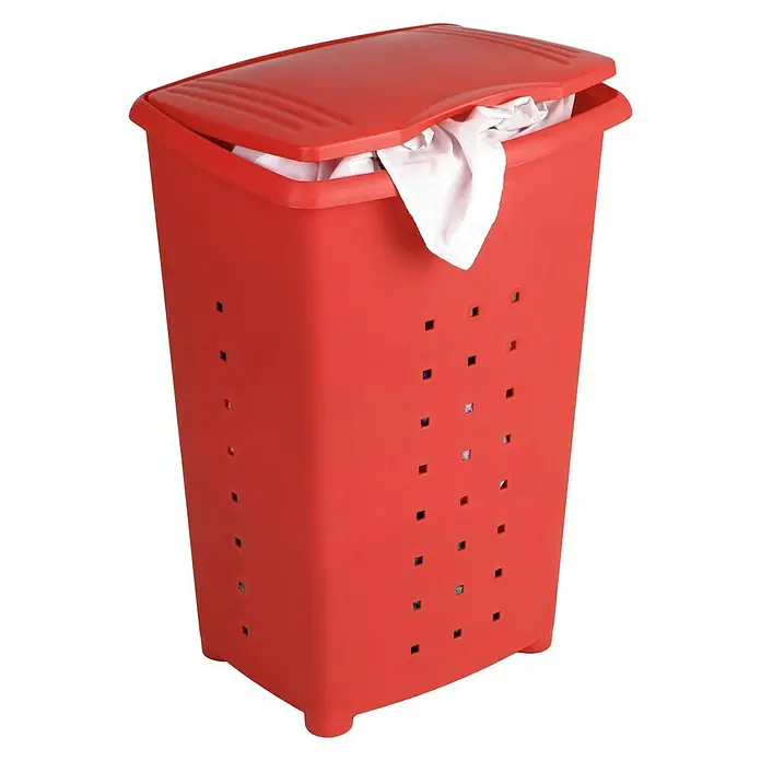 Tatay Cubo para la ropa Millenium - 60 l, Rojo, Plástico