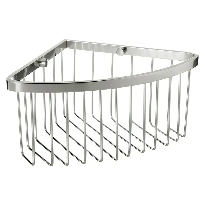 Tatay Aluminium Cesta de baño angular - 20 x 20 x 11,5 cm, Plateado
