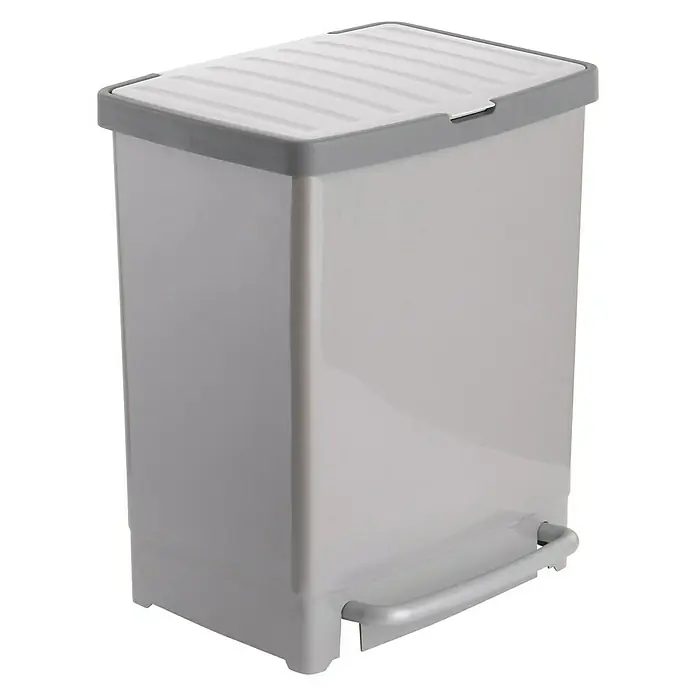 Tatay Cubo de la basura Reciclaje - 25 l, Gris, Rectangular, Plástico