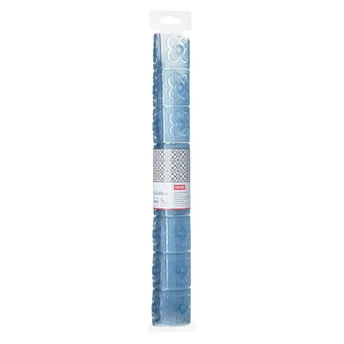 Tatay Alfombra antideslizante para ducha angular BCN - 48 x 48 cm, PVC, Azul
