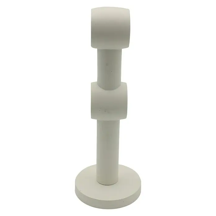 Expo Ambiente Dvostruki nosač za karnišu - Boja bjelokosti, Prikladno za: Šipke za zavjese Ø 20 mm, Duljina: 13,4 cm - Pogled sprijeda