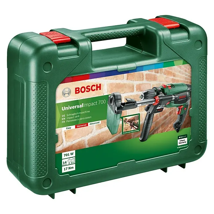 Bosch Schlagbohrmaschine UniversalImpact 700 - 700 W, Leerlaufdrehzahl: 50 U/min - 3.000 U/min, Mit Drill-Assistant