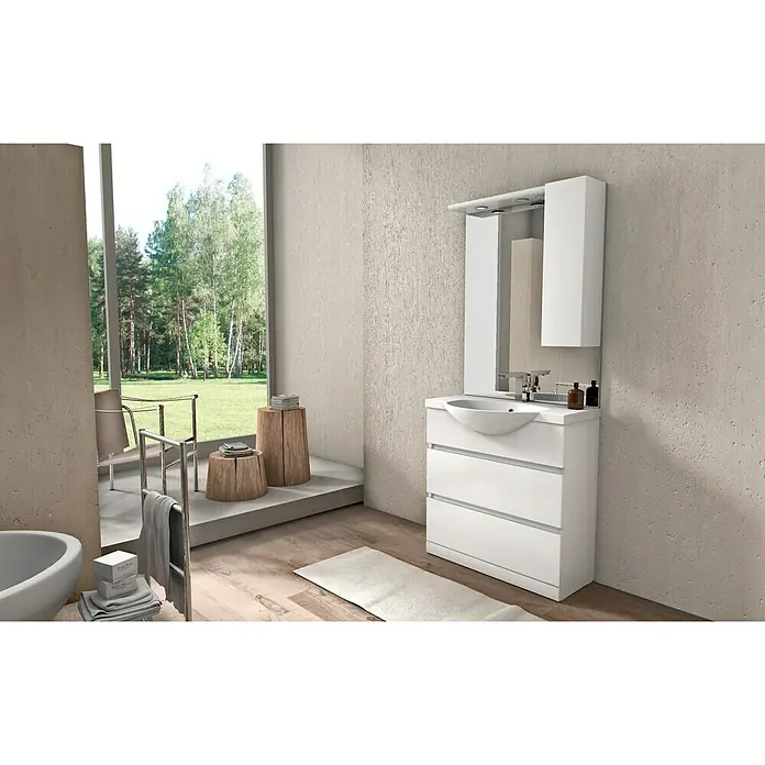 Baden Haus Badmöbel-Set - 80 cm, Weiß, Glänzend - Stimmungsaufnahme