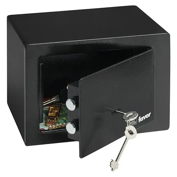 Burg-Wächter Favor Caja fuerte S1K - L x An x Al: 23 x 17 x 17 cm, Cerradura de seguridad con doble paletón