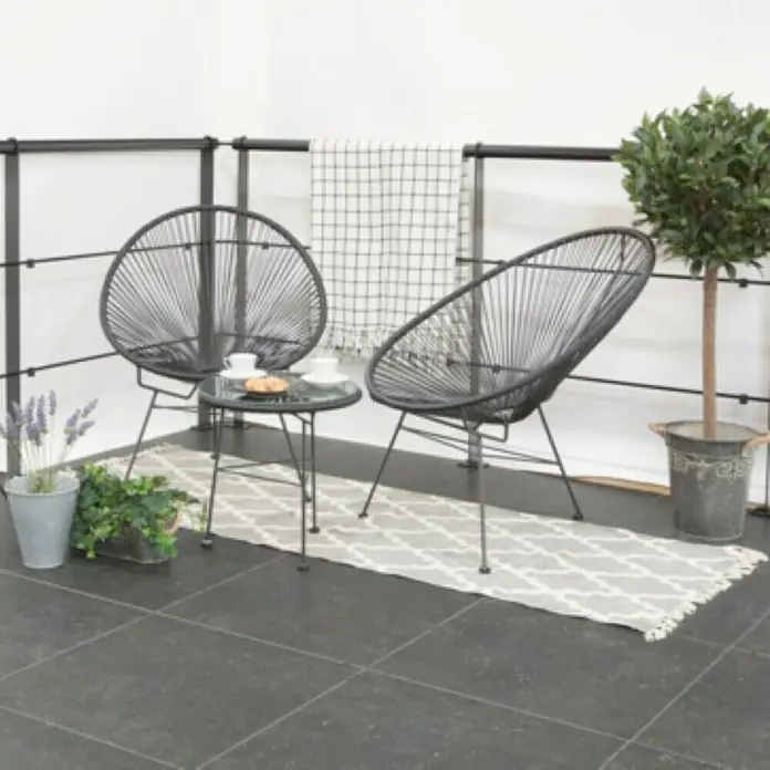 Sunfun Sillón de jardín Fidji - Negro - Foto ambiente