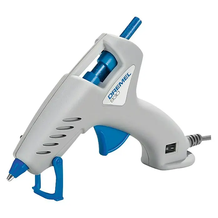 Dremel Pistola termoencoladora Hobby 930-18 - Diámetro cartucho de cola: 7 mm, Tiempo de calentamiento: 5 min - Vista angular