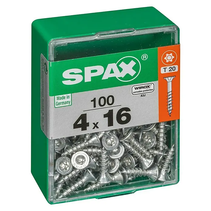 Spax Univerzalni vijak T-Star plus - Ø x D: 4 x 16 mm, Površina WIROX, T-Star plus, 100 kom - Pogled s lijeve strane
