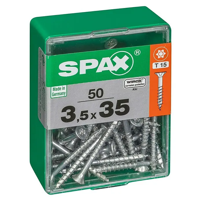 Spax Univerzalni vijak T-Star plus - Ø x D: 3,5 x 35 mm, Površina WIROX, T-Star plus, 50 kom - Pogled s lijeve strane