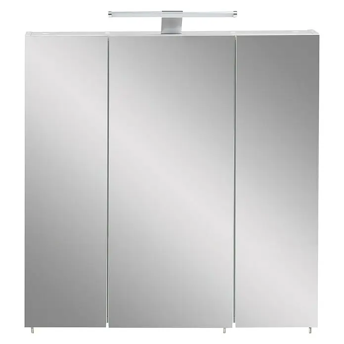 Schildmeyer LED-Spiegelschrank Roma - B x H: 70 x 75 cm, Mit Beleuchtung, Spanplatte, Weiß - Vorderansicht