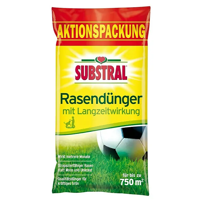 Substral Rasendünger - 15 kg, Inhalt ausreichend für ca.: 750 m² - Vorderansicht