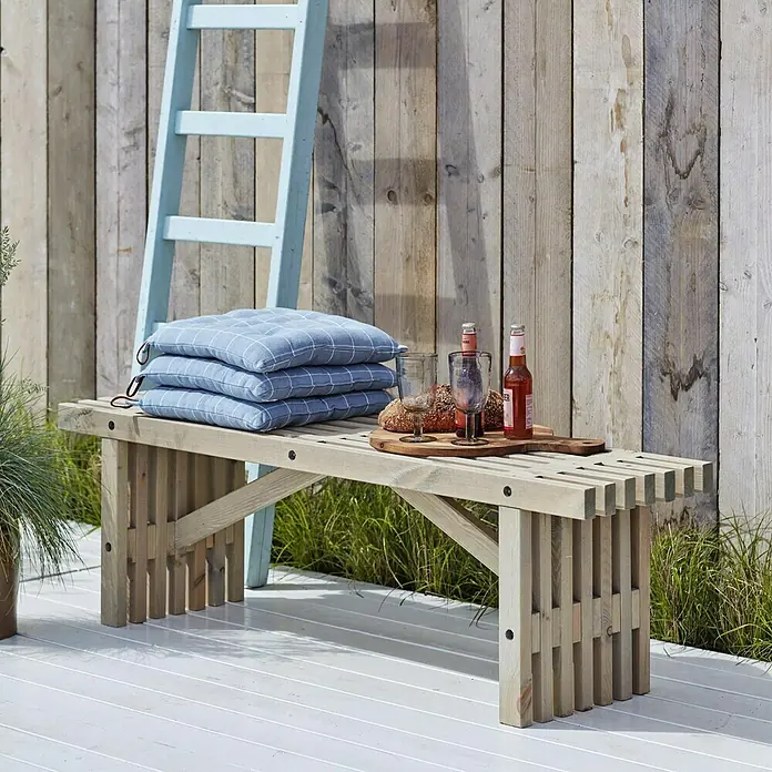 Plus Gartenbank Rustik - 138 cm, Holz - Stimmungsaufnahme