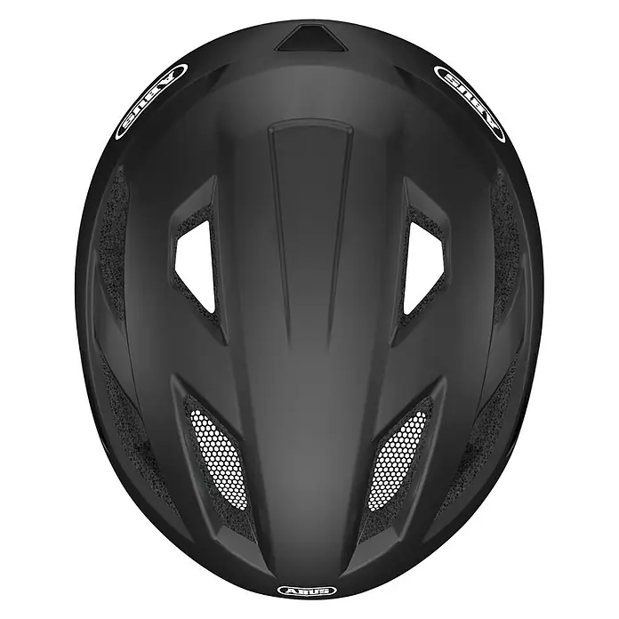 Abus Fahrradhelm City - Größe: L 57 - 61 cm, Schwarz - Ansicht von oben