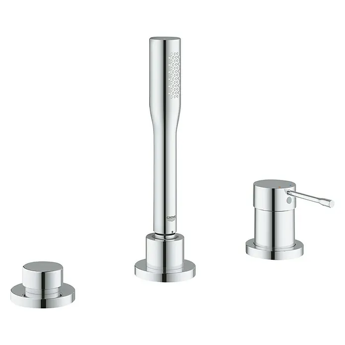 Grohe Essence Wannenrandarmatur - 3-Loch, Chrom, Glänzend - Vorderansicht