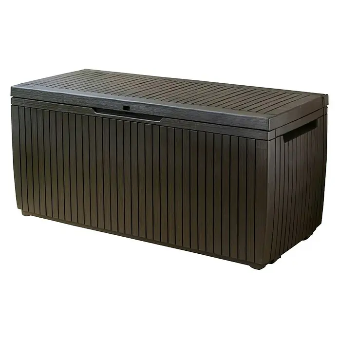 Keter Vrtna kutija za pohranu Springwood - 123 x 53,5 x 57 cm, Plastika, Smeđe boje