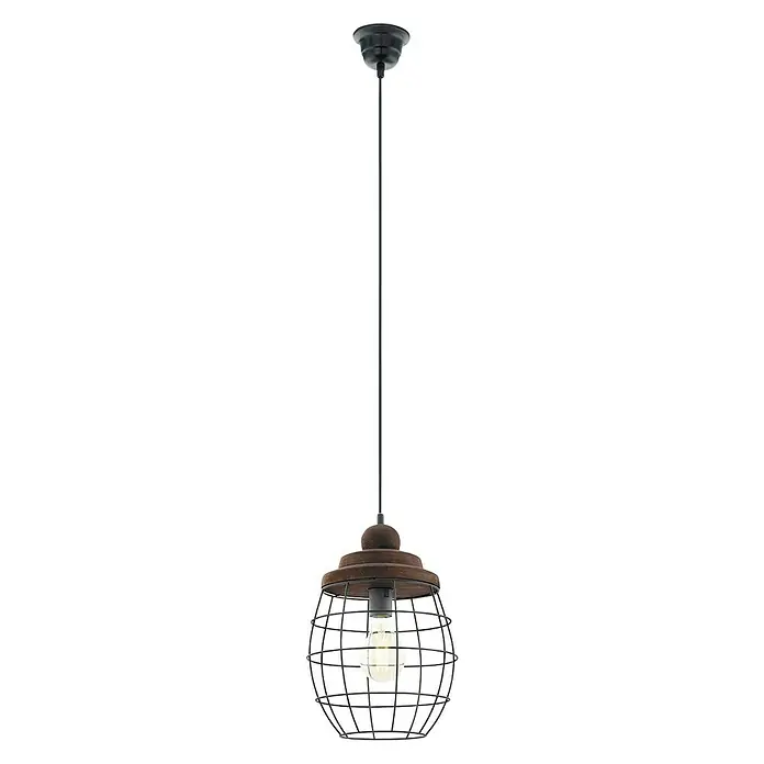 Eglo Bampton Pendelleuchte rund - Ø x H: 240 mm x 110 cm - Vorderansicht