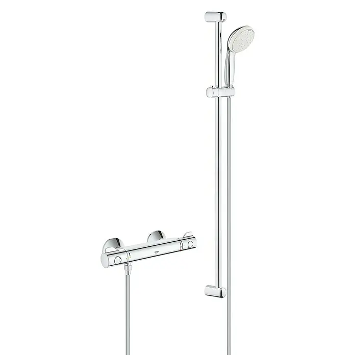 Grohe Brause-Set Grohtherm 800 - Lochabstand: 92 cm, Chrom - Vorderansicht