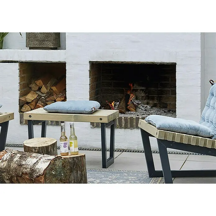 Plus Gartenhocker Siesta - Holz, 80 x 49 cm - Stimmungsaufnahme