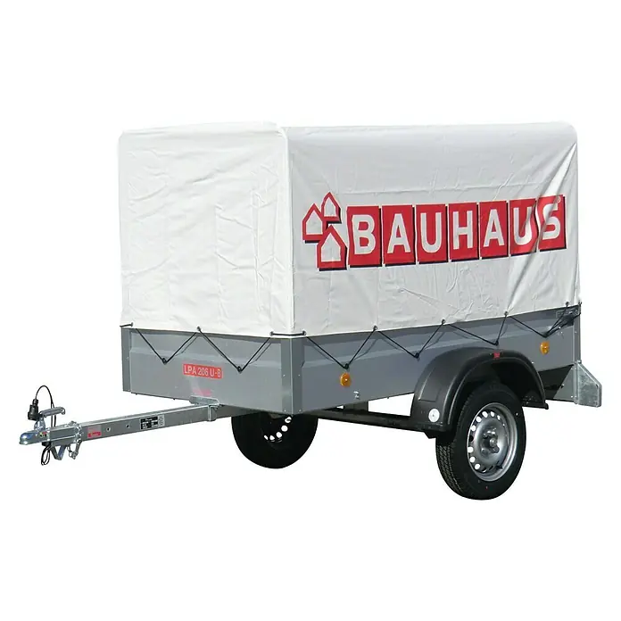 Pongratz Anhänger Tieflader LPA 206 U-B BAUHAUS-Logo - Nutzlast: 632 kg, Einachser, Kasteninnenmaß: 201 x 108 x 36 cm, Ungebremst