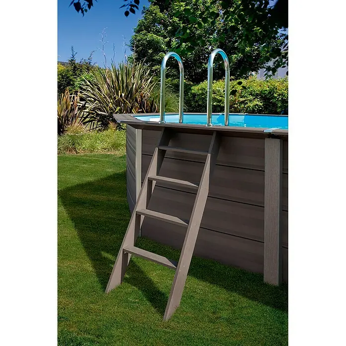Gre Set piscina completa Avantgarde - L x An x Al: 524 x 386 x 124 cm, 16,21 m³, Gris oscuro