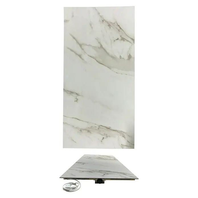 Infrarot-Keramikheizkörper - B x H: 60 x 120 cm, 1.100 W, Weiß, Grau