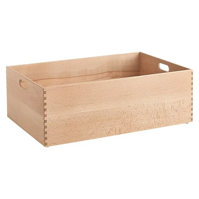 Caja apilable - L x An x Al: 60 x 40 x 21 cm, XL, Haya