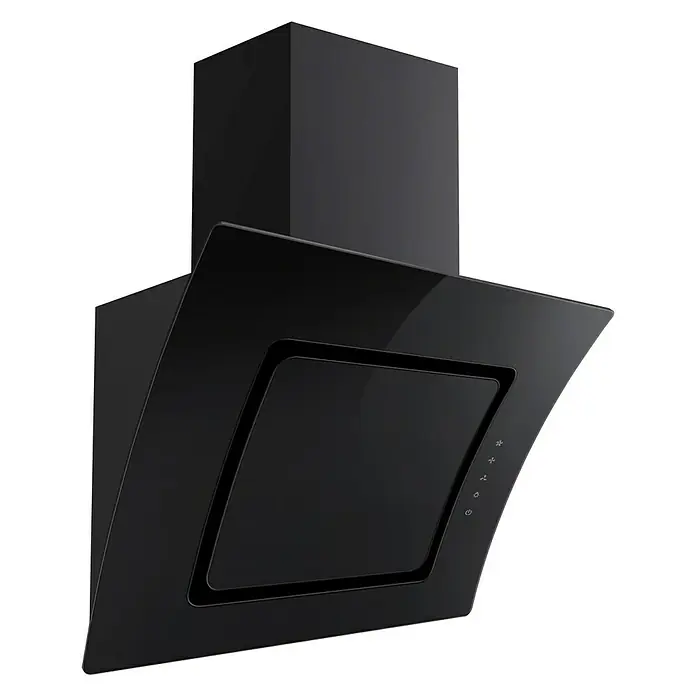 Respekta Schräghaube CH 55060 SA - Breite: 60 cm, Max. Luftleistung: 534,8 m³/h, Schwarz - Diagonale Ansicht