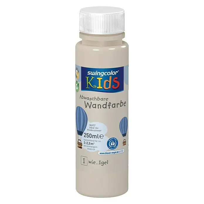 swingcolor KIDS Wandfarbe - Igel, 250 ml, Matt, Konservierungsmittelfrei