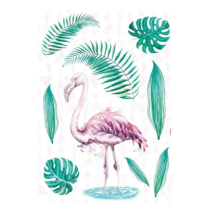 Komar Dekosticker Flamingo - 9 -tlg., 70 x 50 cm - Vorderansicht