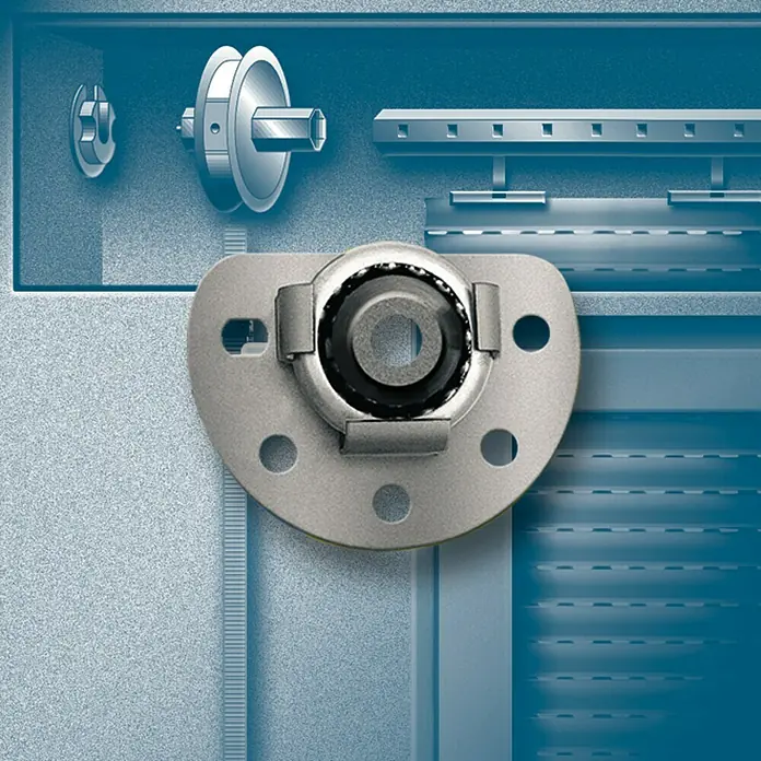 Schellenberg Soporte para persianas Maxi - Diámetro eje octogonal: 60 - 70 mm, Anchura de la correa: 23 mm