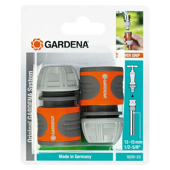 Gardena Spojnik za crijevo - Namijenjeno za: Crijeva od ½″, Ø 13 mm, Crijeva od ⁵⁄₈″, Ø 15 mm, Sadržaj: 2 kom