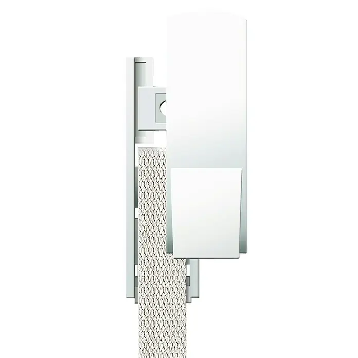 Schellenberg Duo Plus Guía para correa de persiana - L x An x Al: 8,5 x 2,5 x 3 cm, Apto para: Mini sistemas de persianas enrollables, Blanco