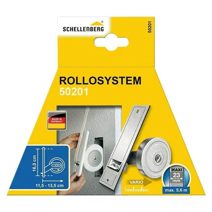 Schellenberg Polea 50201 - Distancia entre orificios: 185 mm, Anchura de la correa: 23 mm, Zincado