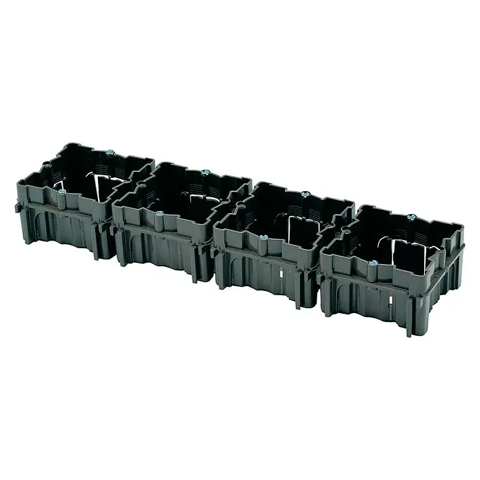 Famatel Caja de empotrar - x 1, Negro, 1 ud.